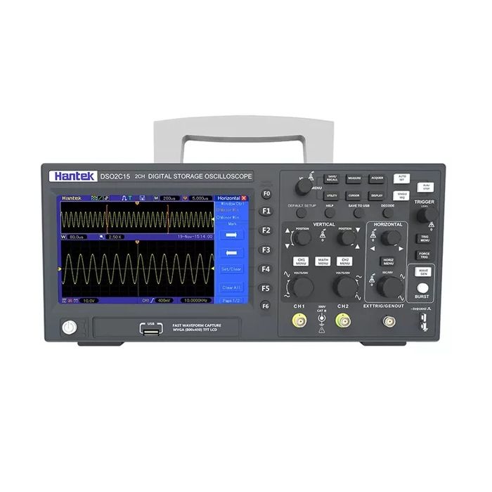 Осцилограф двоканальний Hantek DSO2C10 DSO2D15 з генератором 25МГц