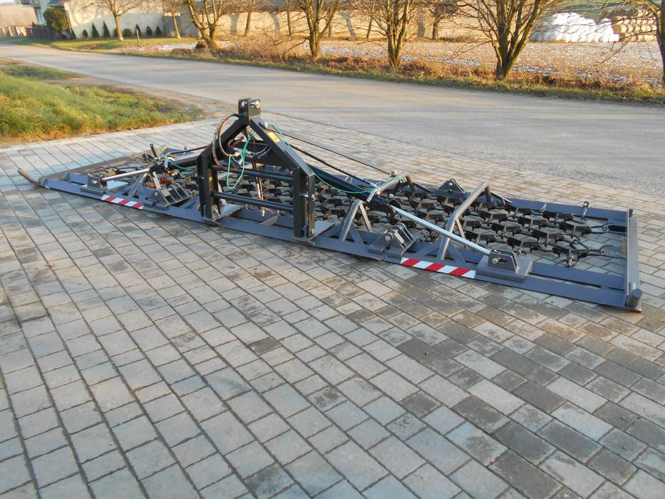 Włóka polowo-łąkowa brona/agregat 2-siłowniki - ślizgi METAL-TECHNIK