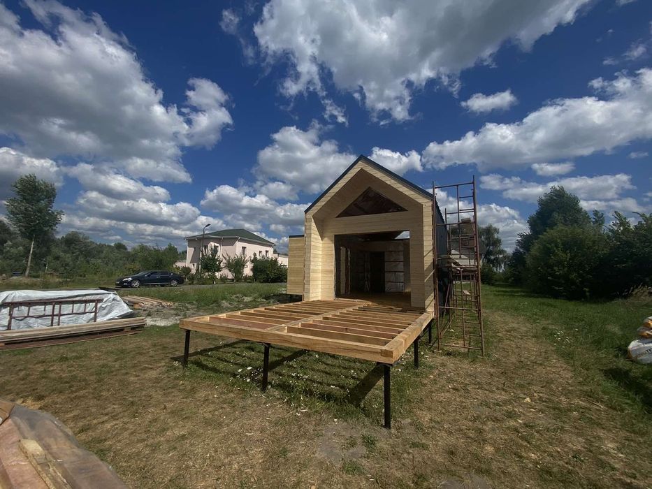 Бригада  побудує під ключ будинок з газобетону,каркасний,барнхаус,сип