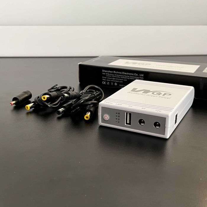 Mini ups ДБЖ WGP 24W 10400mAh павербанк для роутера безперебійник