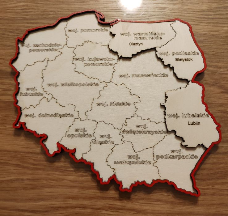 Mapa Polski puzzle