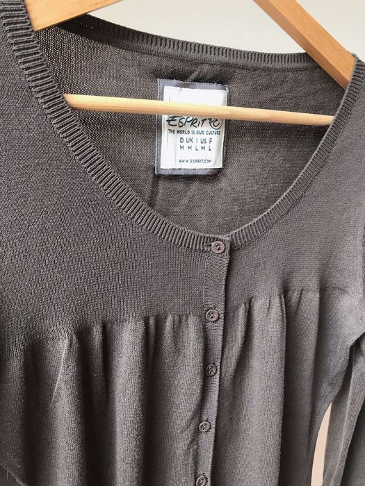 Esprit brązowy sweter narzutka M