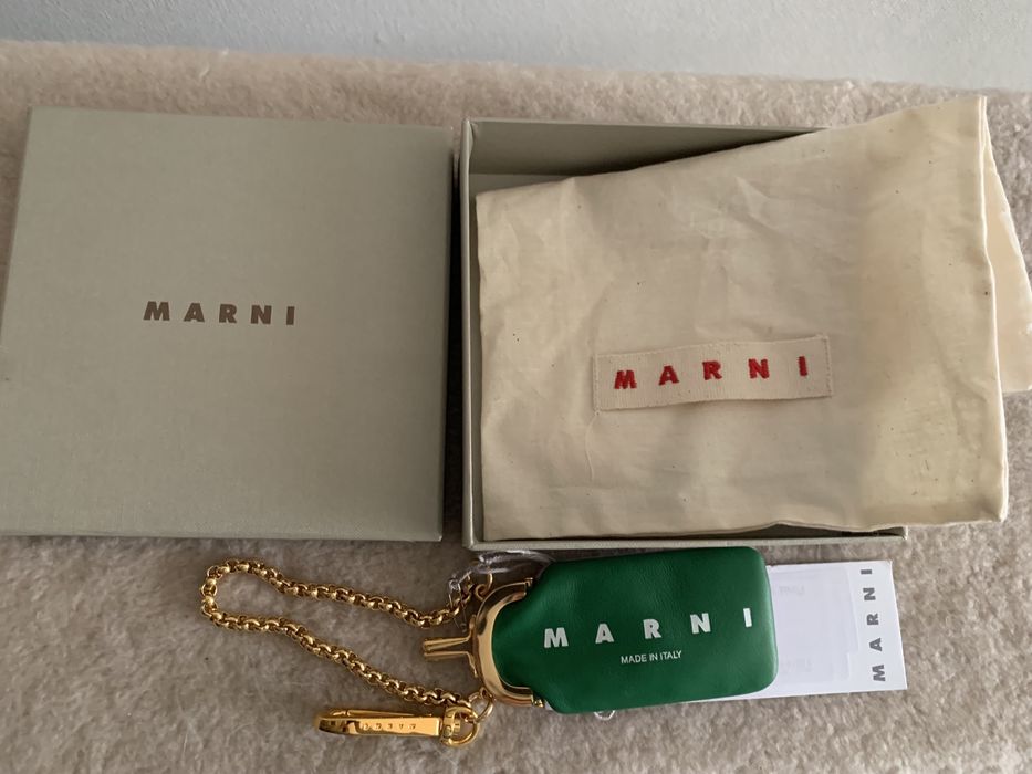 Гаманець шкіряний ( кошелек)Marni брелок обвес