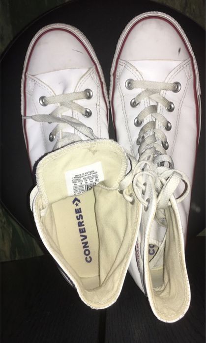 All Star Converse Chuck Taylor skórzane białe