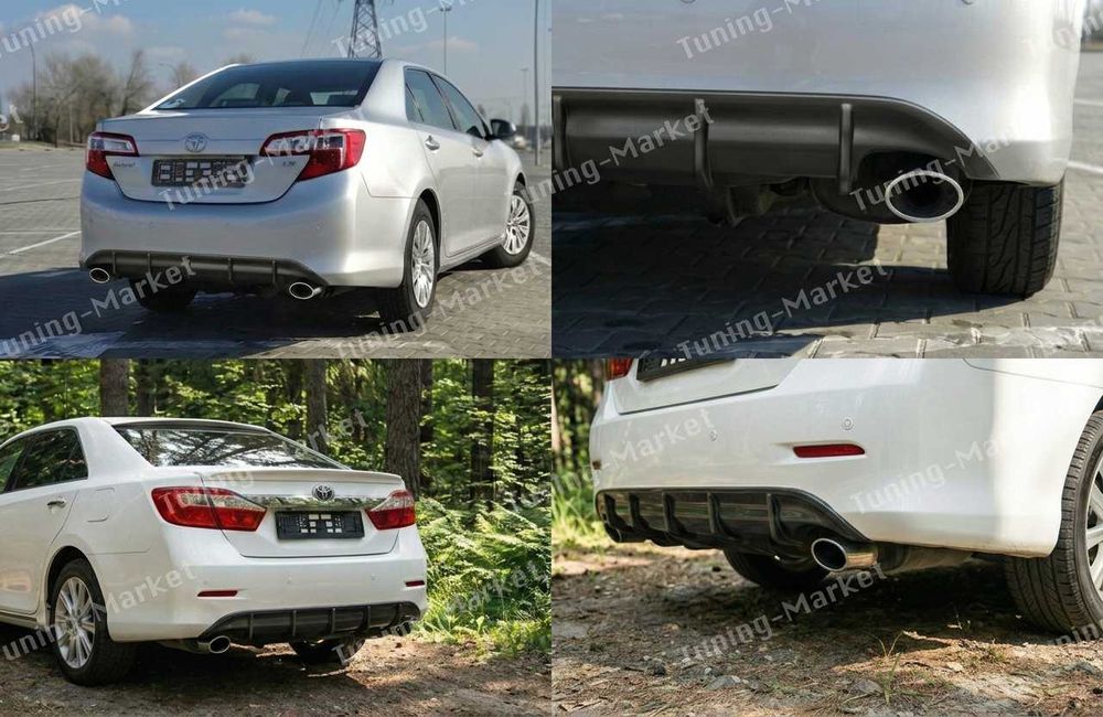 Накладка на задний бампер Диффузор Toyota Camry 50 EU USA