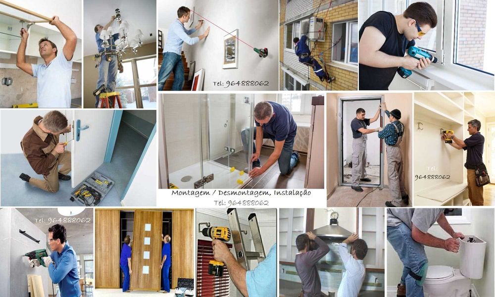 EXECUTAMOS instalação, aplicação, fixação, Desmontagem e MONTAGEM móveis, aparelhos, equipamentos! -» Serviço Rápido, com qualidade e profissionalismo