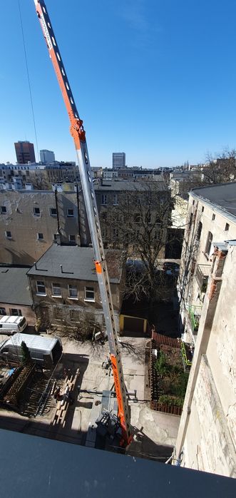 Usługi żurawiem oraz podnosnik koszowy