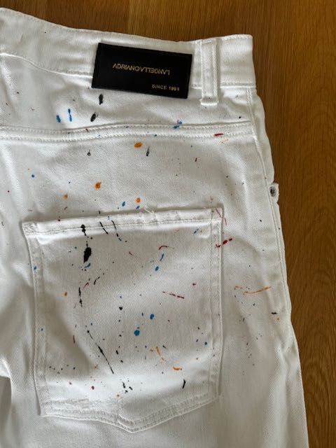 spodnie jeans Adriano Lagnella białe rozm 36