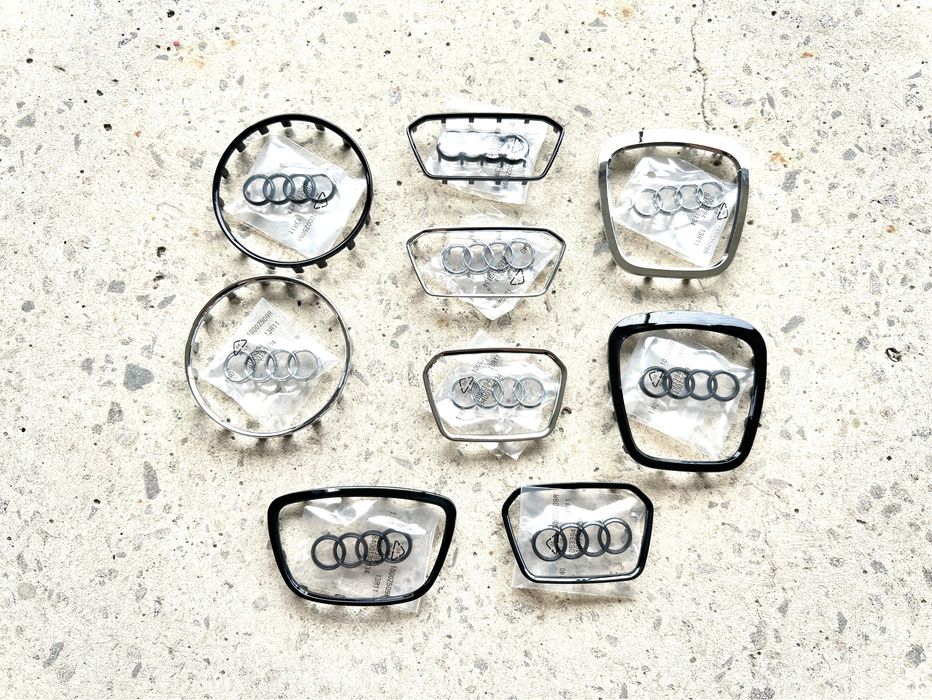 Емблема значок на руль Ауди кермо Ауді Audi логотип A4 A5 A6 A7 Q5 Q7