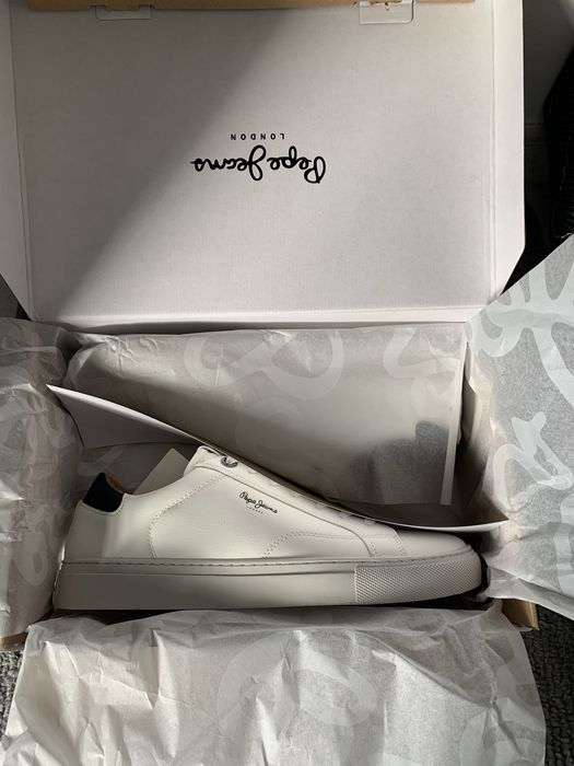 Tênis Pepe Jeans em couro- Branco-Tamanho44-Novos