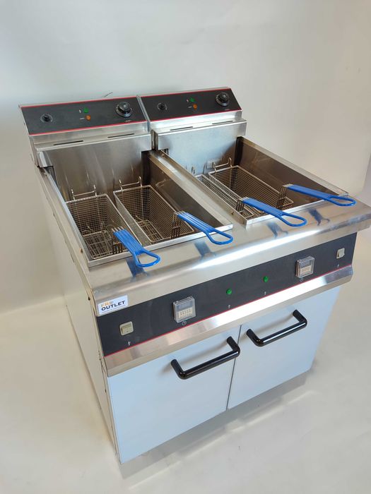 Fritadeira Elétrica Com Móvel - 30L+30L - NOVA