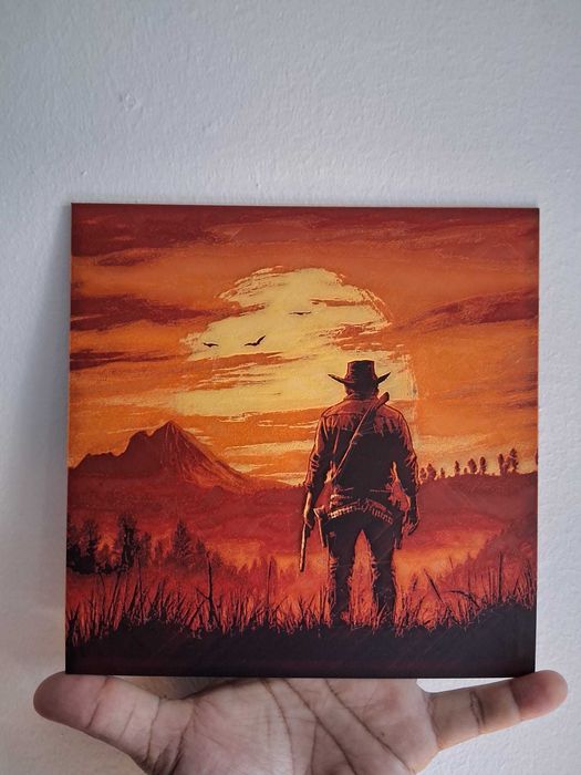 Placa Decorativa Magnética Premium - RDR2 (20x20cm) - Arte Gaming 3D