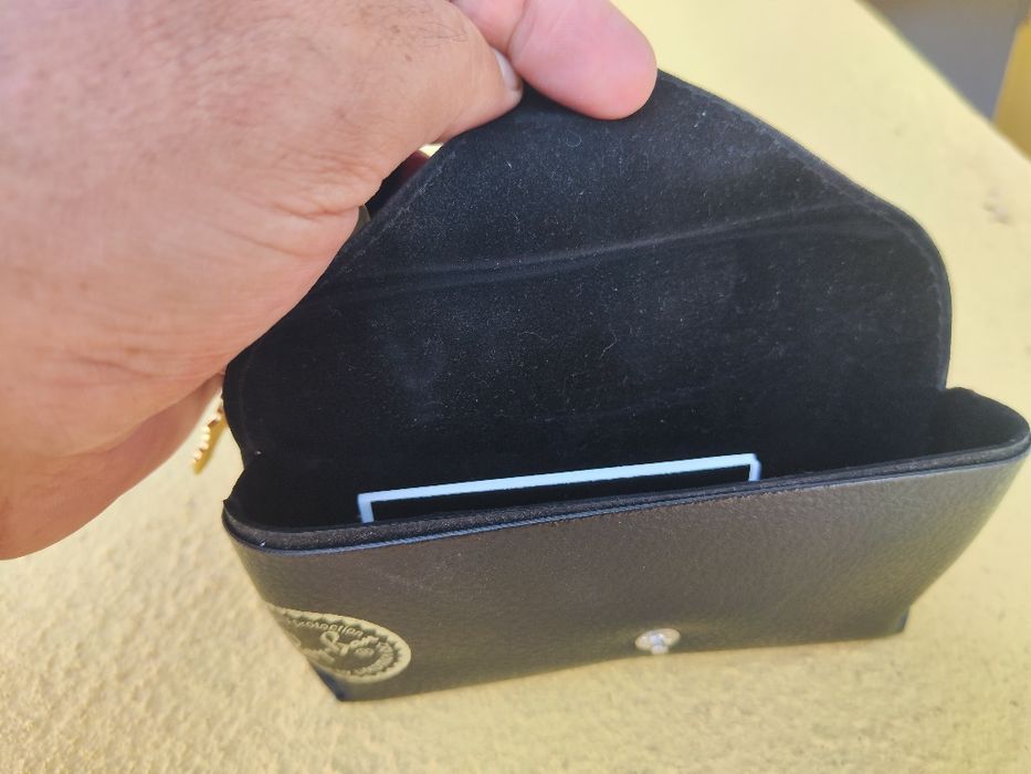 Bolsa de óculos original Ray ban em pele