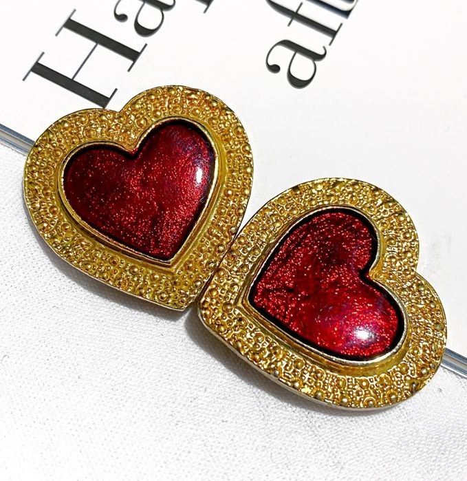 Кліпси вінтажні серце