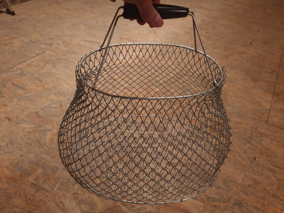 Metalowa siatka / koszyk na ryby z PRL-u
