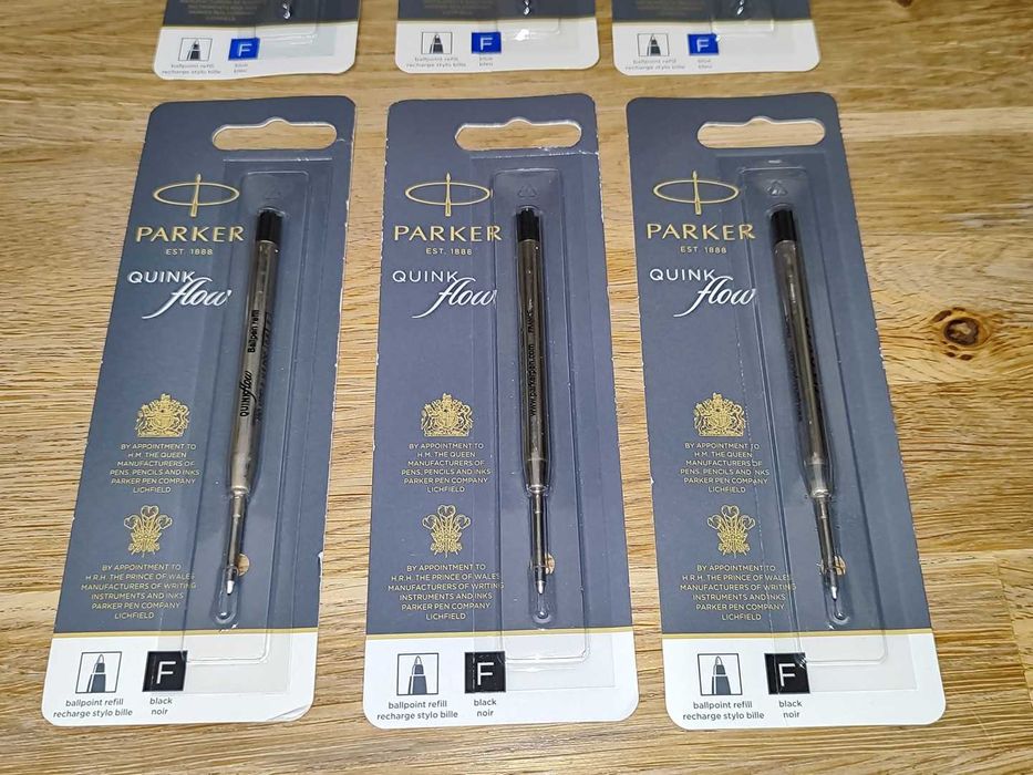 Parker Quinkflow 3 Sztuki Niebieskie 3 Sztuki Czarne Nowe Cena za 6szt
