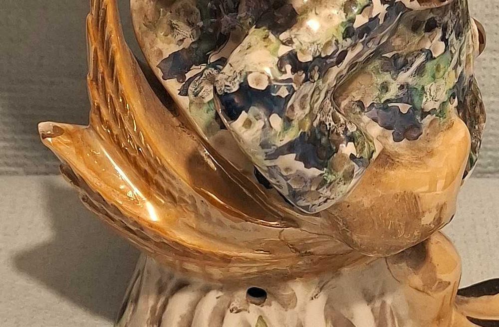 STEATYT Katowice. Figurka Donald. Stara Porcelanowa Lampka. PRL.