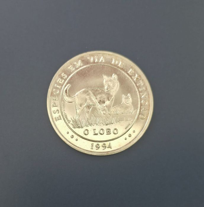 Moeda em prata “O Lobo” 1.000$ de 1994