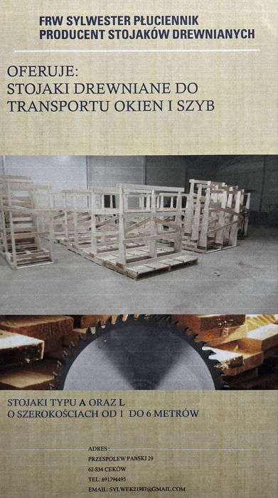 Stojaki do transportu okien drzwi i szyb