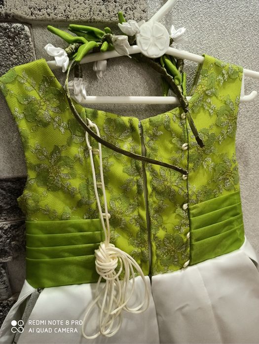 Сукня Підсніжник (Пролісок ручна робота | Костюм весни обруч