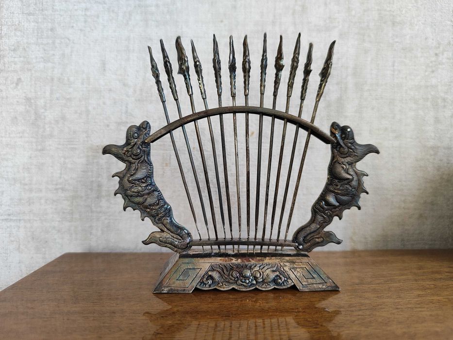 Набор шпажек для канапе из серебра 875 пробы. Производство Вьетнам.