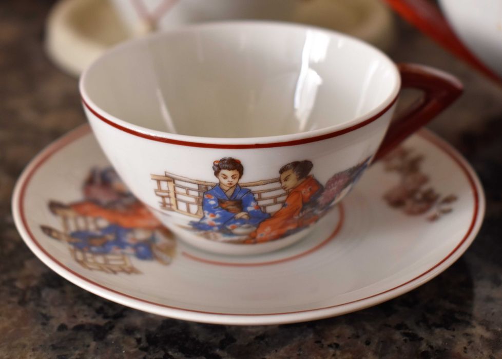 Conjunto cerâmica Candal - serviço de café para 6 pessoas