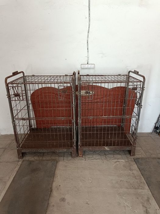 Контейнер, дровниця, клітка вольєр сетчатий металевий складський