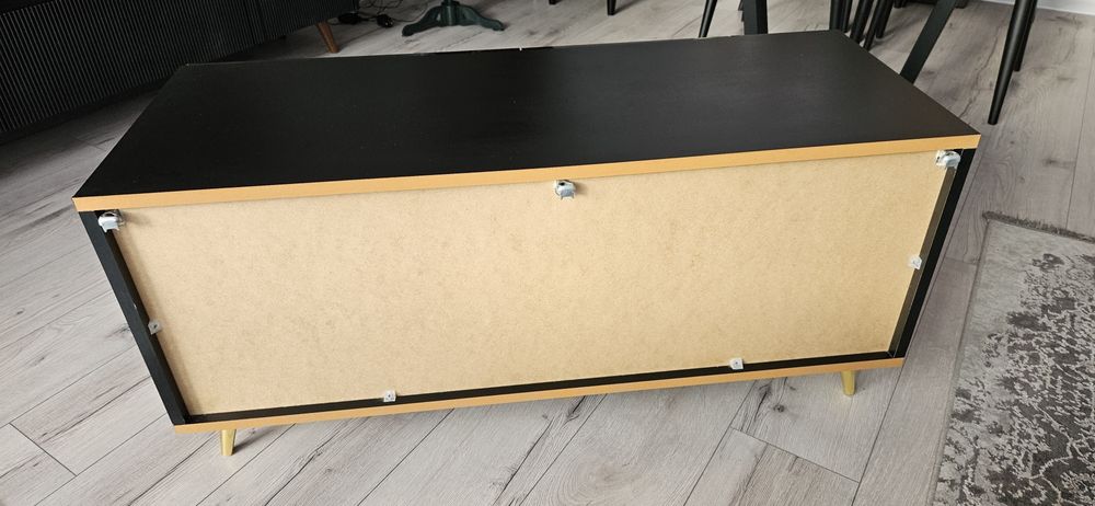 Szafka RTV - stan idealny, fronty połysk + złote nóżki