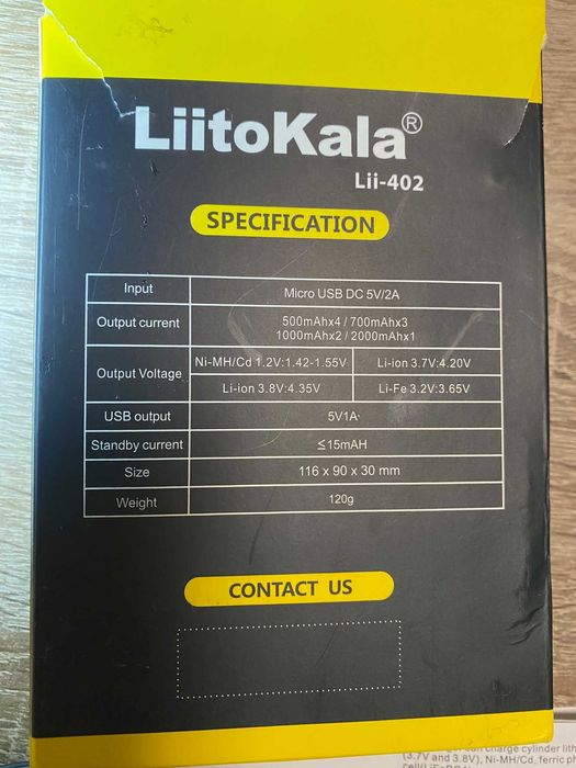 Універсальний  зарядний пристрій LiitoKala Lii-PD4 на 4 акумулятори