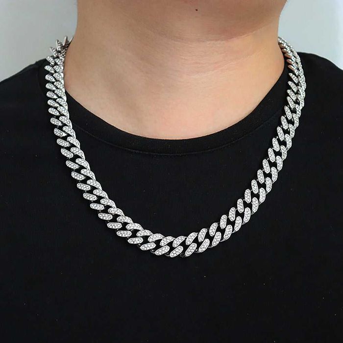 Colar e pulseira cuban cravejado iced out trap ice