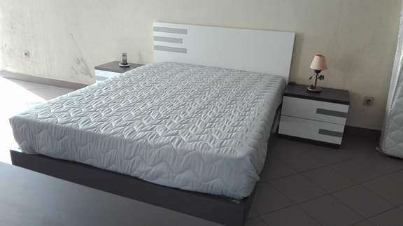 Quarto Branco-Cinza c/ Colchão e Estrado (Art. NOVO)