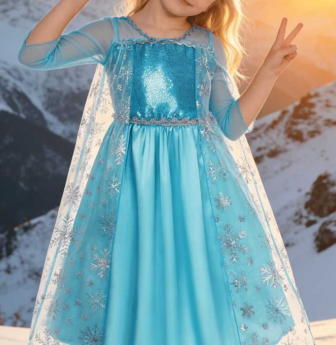 Nowy strój Elsa Elza Kraina Lodu, r. 110 przebranie halloween