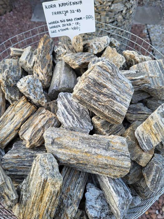 Grys do ogrodu kora kamienna gnejsowa 8, 11-32, 32-63 na rabaty opaski