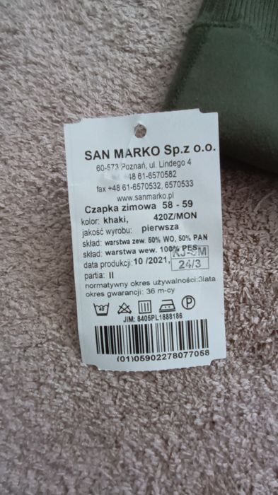 Czapka wojskowa zimowa