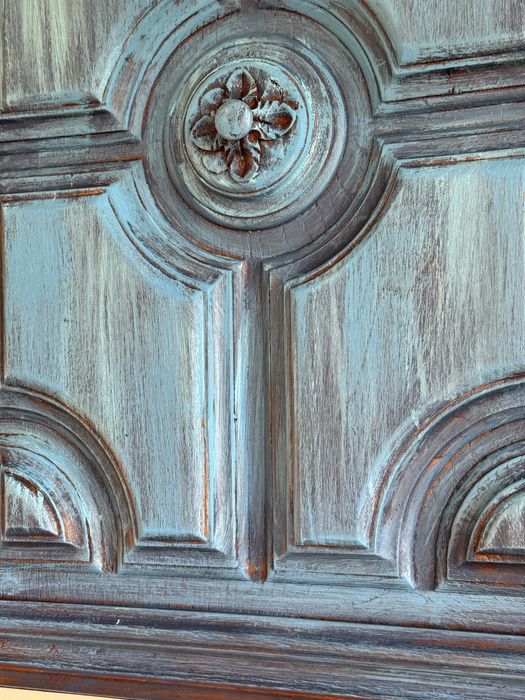 Pequena porta de madeira antiga 60x47cm