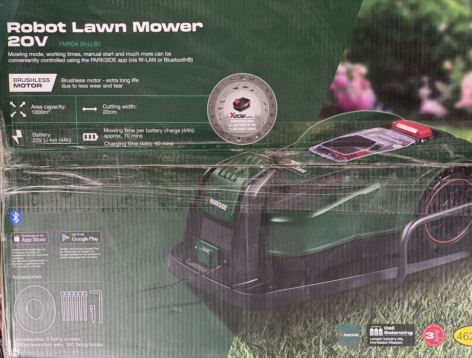 Robot koszący z aplikacją, Smart PMRDA 20V