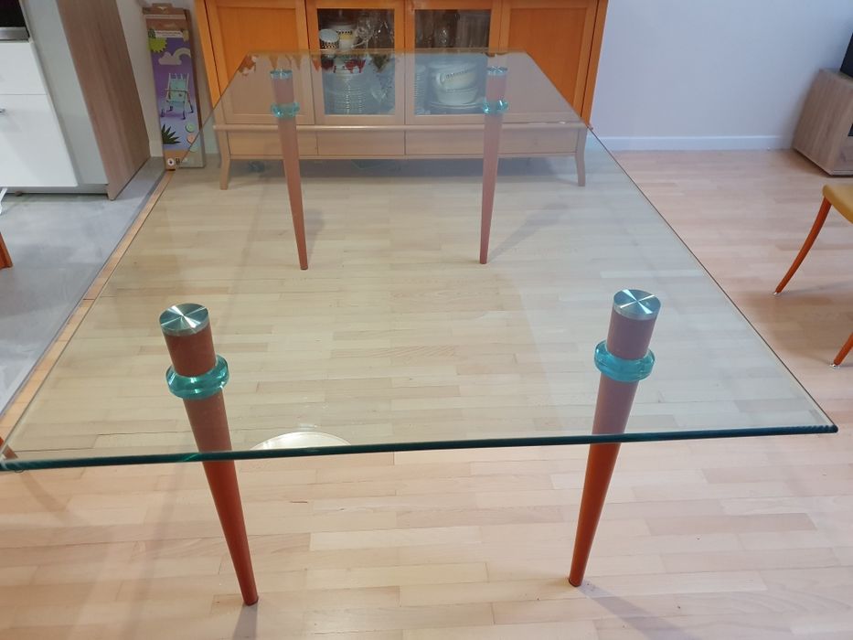 Stół szklany 100x200 cm - do jadalni lub konferencyjny