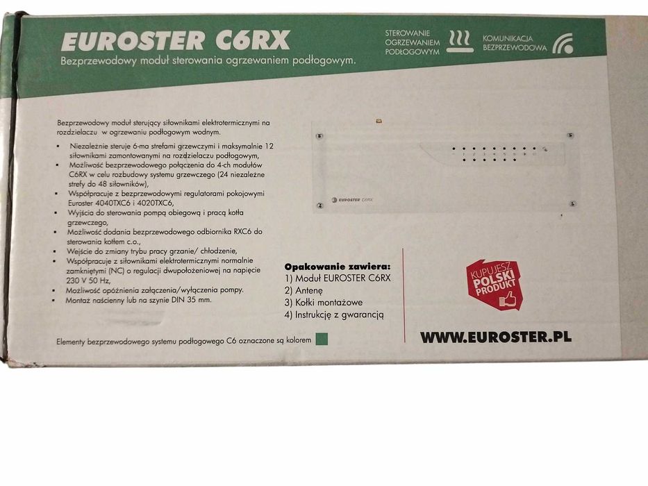 EUROSTER C6RX Bezprzewodowy moduł sterowania ogrzewaniem podłogowym