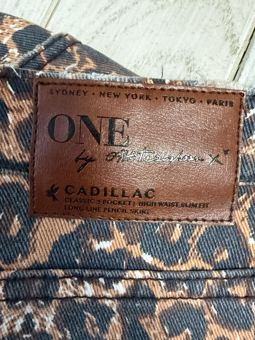 Джисова спідниця леопардова котон денім zara