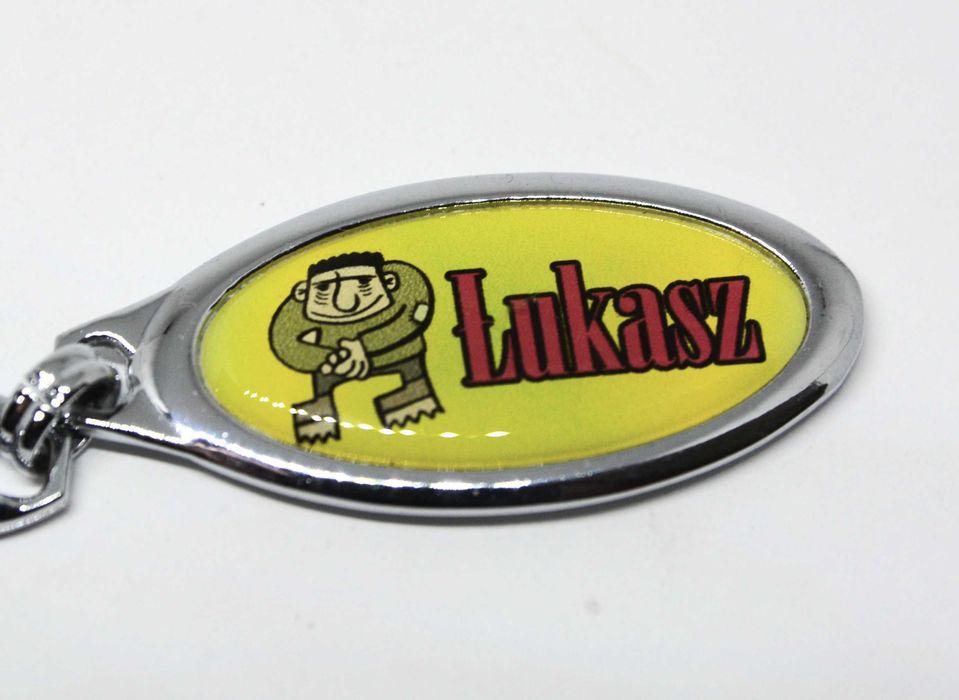 Brelok do kluczy imienny Łukasz metalowy zawieszka z imieniem gadżet