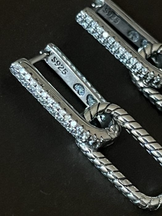 Сережки срібло 925s срібні звена серьги серебро серебряные звенья