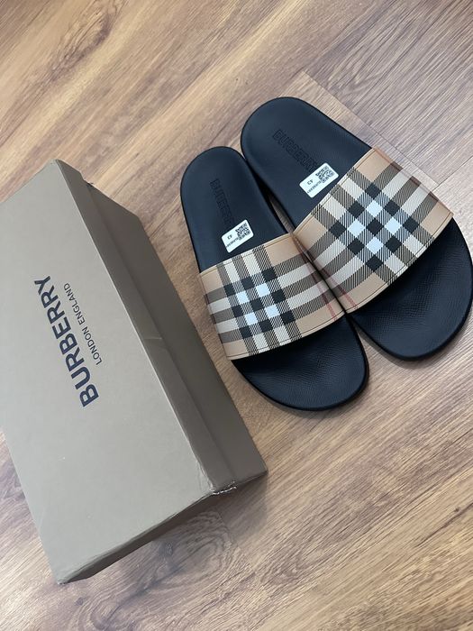 Тапки Burberry тапки барбері шльопанці барбері
