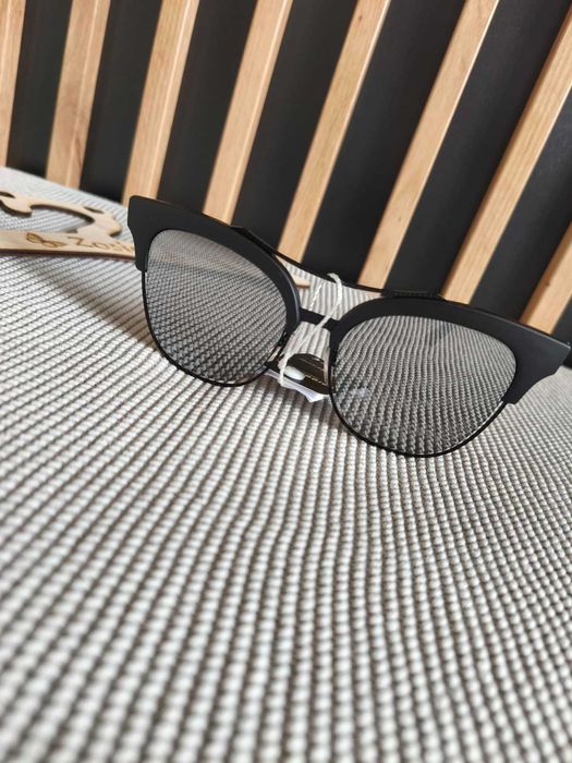 Nowe czarne damskie okulary przeciwsłoneczne modne czarne nr12 UV400