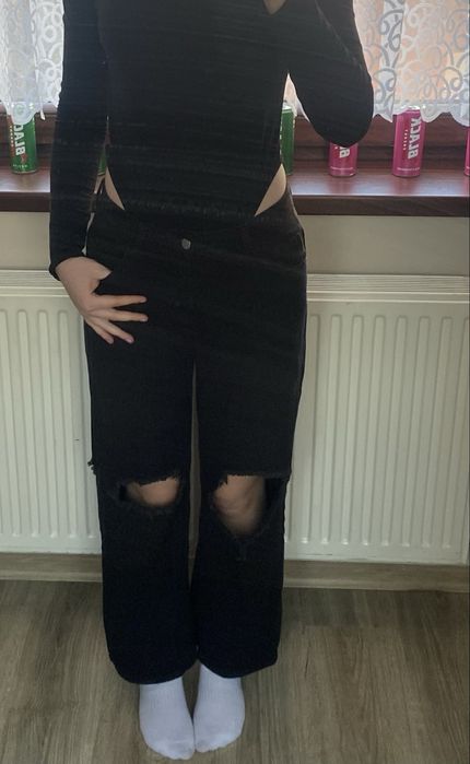 spodnie baggy czarne swag