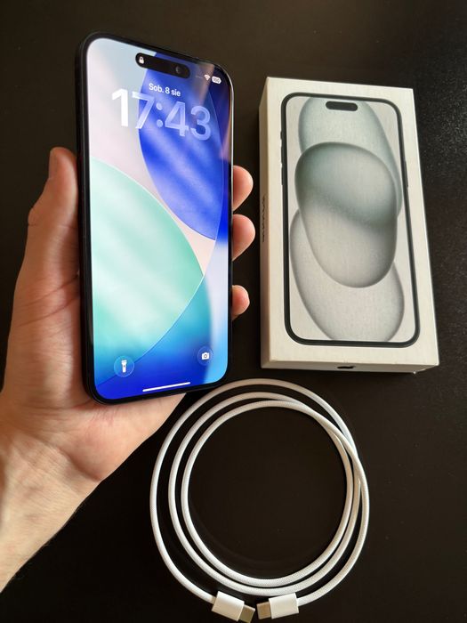 iPhone 15 Plus 128 GB Black — Stan bardzo dobry | Bateria 85% OKAZJA
