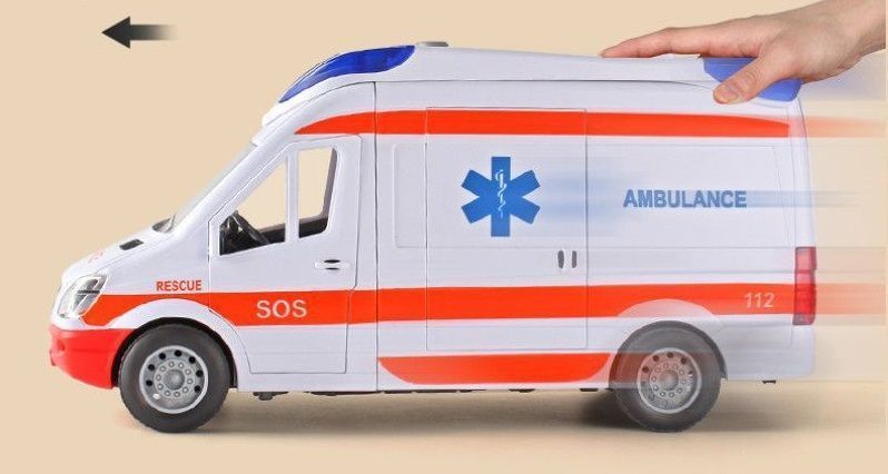 Auto Karetka Pogotowia Ambulans Napęd Gra Świeci