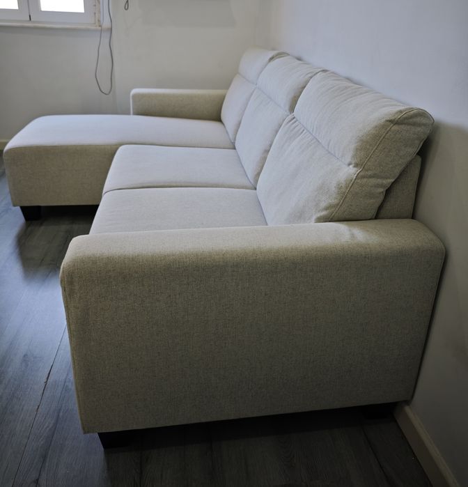Sofá IKEA BOLLSTANÄS 3 lugares com chaise longue reversível – Bege