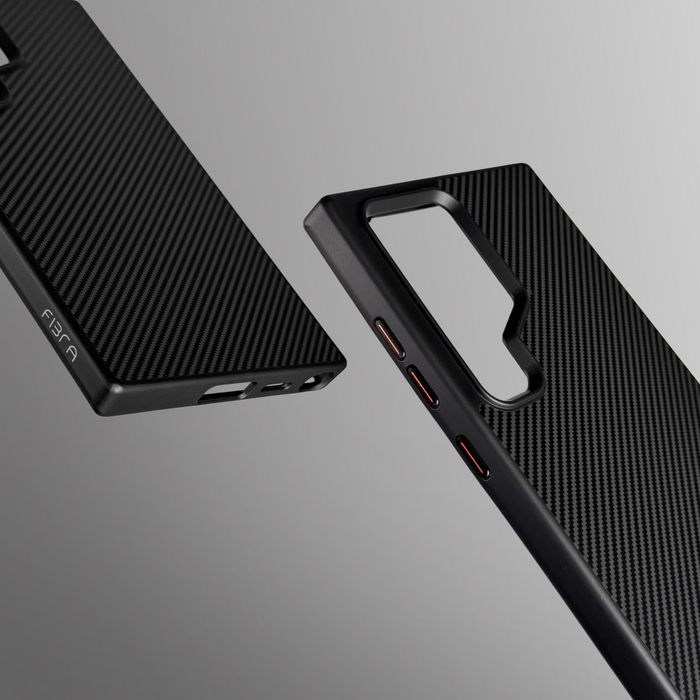 Чохол преміум якості Fibra NightFall MagSafe на Samsung S26 Ultra/ S25 Ultra/ S24 Ultra Carbon Style. Чехол
