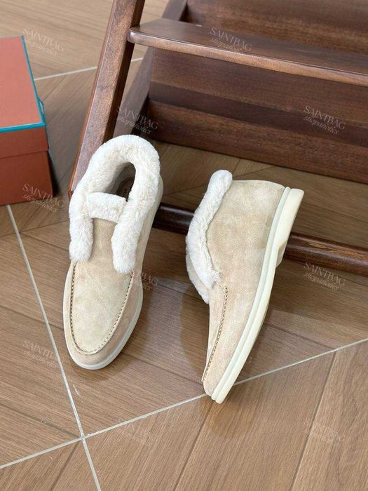 Под заказ жеские лоферы Loro Piana натуральній мех Лоро Пиано замш