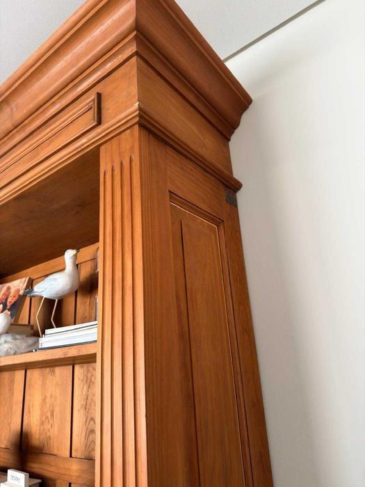 Aparador consola armario livreiro prateleiras movel provencal rustico madeira macica